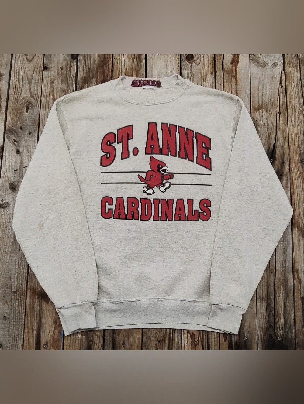 Vintage 90s St. Anne Cardinals Crewneck Sweatshirt made in USA